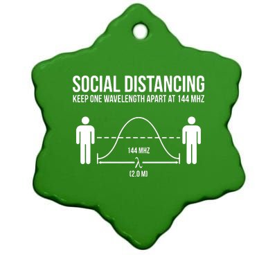 Radio Ham Social Distancing Ceramic Star Ornament