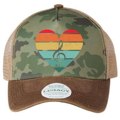 Retro Heart Sunset Note Music School Legacy Tie Dye Trucker Hat