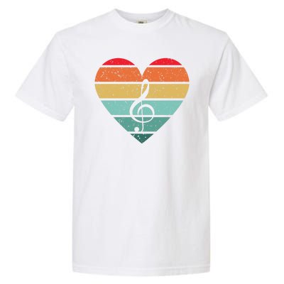 Retro Heart Sunset Note Music School Garment-Dyed Heavyweight T-Shirt