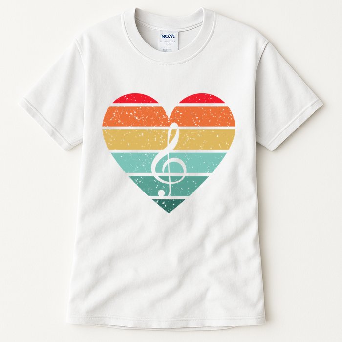 Retro Heart Sunset Note Music School Tall T-Shirt