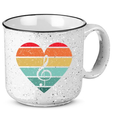 Retro Heart Sunset Note Music School 15oz Campfire Ceramic Mug