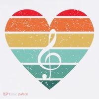 Retro Heart Sunset Note Music School Mousepad