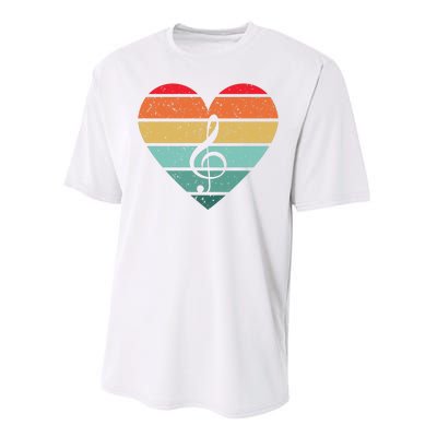 Retro Heart Sunset Note Music School Performance Sprint T-Shirt