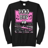 Retro Hop Sock 50s Rock Roll Party Pink Classic Theme Sweatshirt