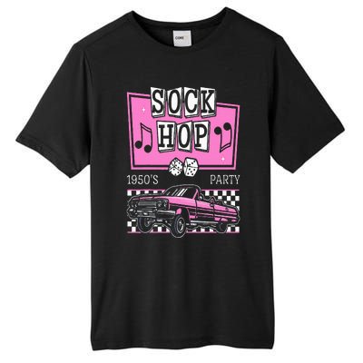 Retro Hop Sock 50s Rock Roll Party Pink Classic Theme Tall Fusion ChromaSoft Performance T-Shirt