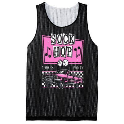 Retro Hop Sock 50s Rock Roll Party Pink Classic Theme Mesh Reversible Basketball Jersey Tank