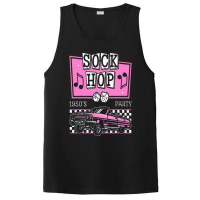 Retro Hop Sock 50s Rock Roll Party Pink Classic Theme PosiCharge Competitor Tank