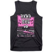 Retro Hop Sock 50s Rock Roll Party Pink Classic Theme Tank Top