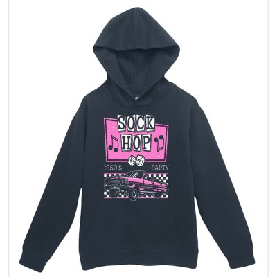 Retro Hop Sock 50s Rock Roll Party Pink Classic Theme Urban Pullover Hoodie