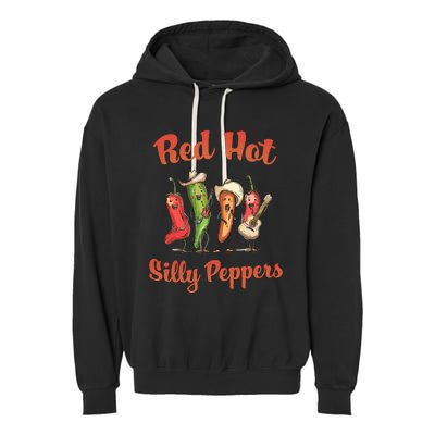 Red Hot Silly Peppers Inspired Humor Concert Music Garment-Dyed Fleece Hoodie