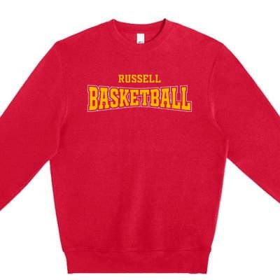 Russell High School Basketball Warp Hs Premium Crewneck Sweatshirt