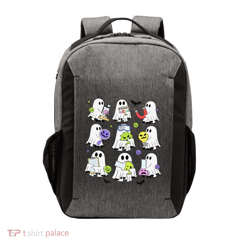 Retro Halloween Science Teacher Ghost Laboratory Teacher Vector Backpack
