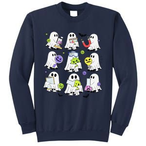 Retro Halloween Science Teacher Ghost Laboratory Teacher Sweatshirt