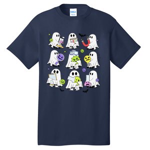 Retro Halloween Science Teacher Ghost Laboratory Teacher Tall T-Shirt