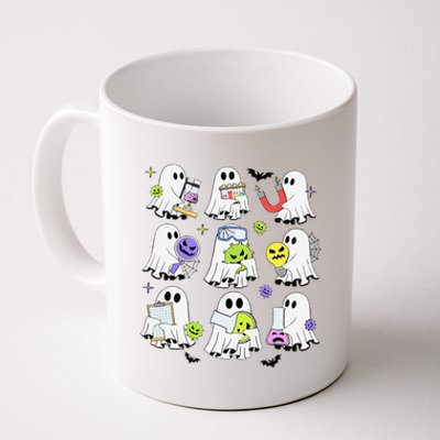 Retro Halloween Science Teacher Ghost Laboratory Teacher Coffee Mug