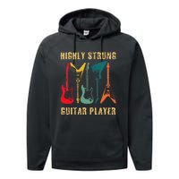 Retro Highly Strung Funny Lead Bass Guitarist Humor Performance Fleece Hoodie