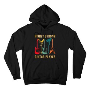 Retro Highly Strung Funny Lead Bass Guitarist Humor Hoodie