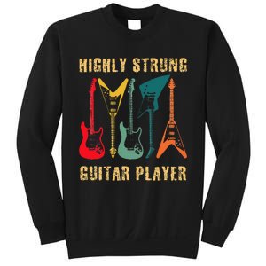 Retro Highly Strung Funny Lead Bass Guitarist Humor Sweatshirt