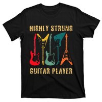 Retro Highly Strung Funny Lead Bass Guitarist Humor T-Shirt