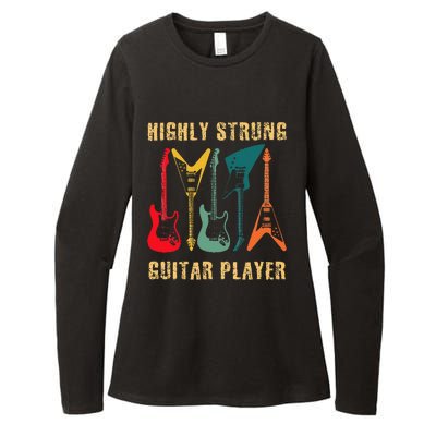 Retro Highly Strung Funny Lead Bass Guitarist Humor Womens CVC Long Sleeve Shirt