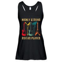 Retro Highly Strung Funny Lead Bass Guitarist Humor Ladies Essential Flowy Tank