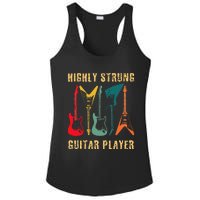 Retro Highly Strung Funny Lead Bass Guitarist Humor Ladies PosiCharge Competitor Racerback Tank