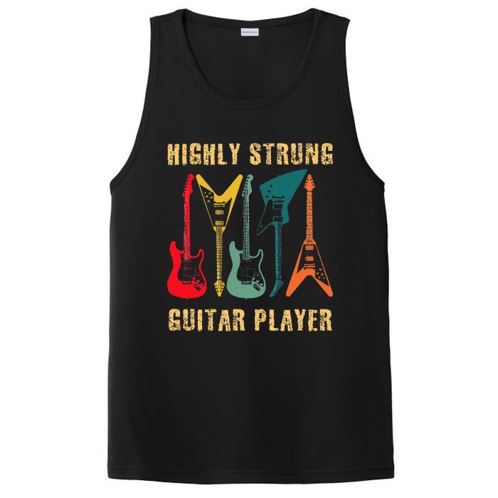 Retro Highly Strung Funny Lead Bass Guitarist Humor PosiCharge Competitor Tank