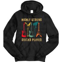 Retro Highly Strung Funny Lead Bass Guitarist Humor Tie Dye Hoodie