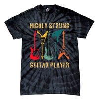 Retro Highly Strung Funny Lead Bass Guitarist Humor Tie-Dye T-Shirt