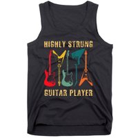 Retro Highly Strung Funny Lead Bass Guitarist Humor Tank Top