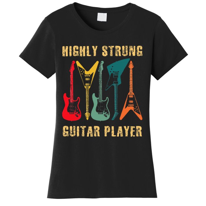 Retro Highly Strung Funny Lead Bass Guitarist Humor Women's T-Shirt