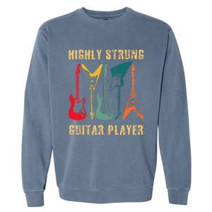 Retro Highly Strung Funny Lead Bass Guitarist Humor Garment-Dyed Sweatshirt