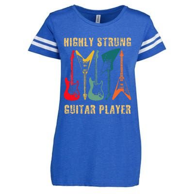 Retro Highly Strung Funny Lead Bass Guitarist Humor Enza Ladies Jersey Football T-Shirt