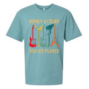 Retro Highly Strung Funny Lead Bass Guitarist Humor Sueded Cloud Jersey T-Shirt