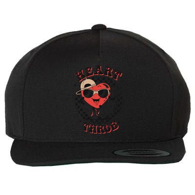 Retro Heart Throb Checkered Preschool Boy Valentines Day Wool Snapback Cap