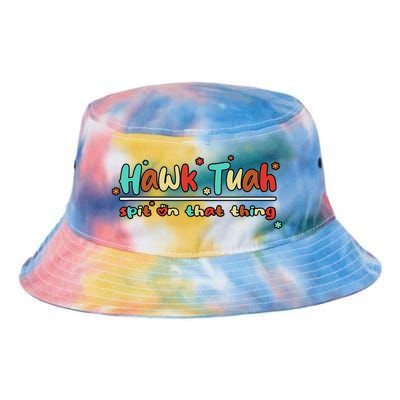 Retro Hawk Tuah Spit On That Thing Gift Tie Dye Newport Bucket Hat