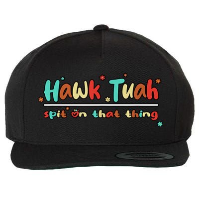 Retro Hawk Tuah Spit On That Thing Gift Wool Snapback Cap