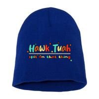 Retro Hawk Tuah Spit On That Thing Gift Short Acrylic Beanie