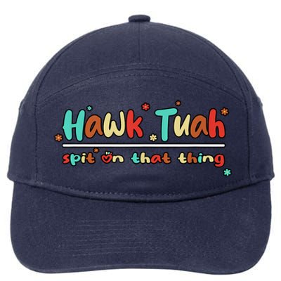 Retro Hawk Tuah Spit On That Thing Gift 7-Panel Snapback Hat