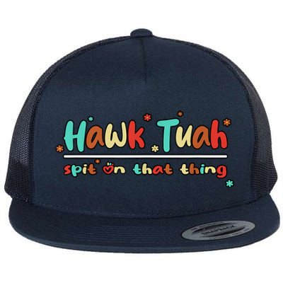 Retro Hawk Tuah Spit On That Thing Gift Flat Bill Trucker Hat