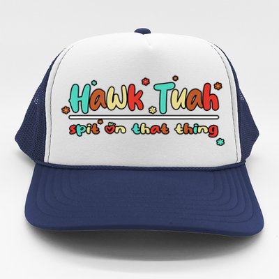 Retro Hawk Tuah Spit On That Thing Gift Trucker Hat