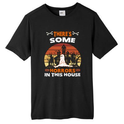 Retro Halloween Theres Some Horrors In This House Funny Gift Tall Fusion ChromaSoft Performance T-Shirt