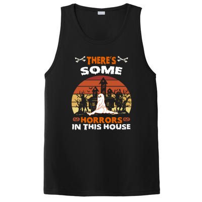 Retro Halloween Theres Some Horrors In This House Funny Gift PosiCharge Competitor Tank