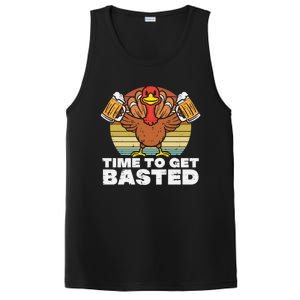 Retro Happy Thanksgiving Turkey Time To Get Basted PosiCharge Competitor Tank