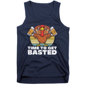 Retro Happy Thanksgiving Turkey Time To Get Basted Tank Top