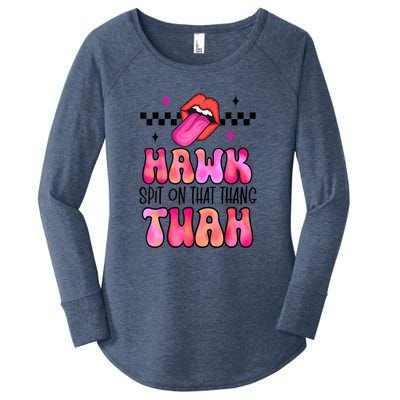 Retro Hawk Tush Spit On That Thing Groovy Gift Women's Perfect Tri Tunic Long Sleeve Shirt