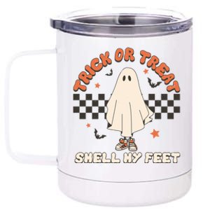 Retro Halloween Trick Or Treat Smell My Feet Meaningful Gift 12 oz Stainless Steel Tumbler Cup