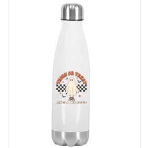 Retro Halloween Trick Or Treat Smell My Feet Meaningful Gift Stainless Steel Insulated Water Bottle