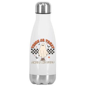 Retro Halloween Trick Or Treat Smell My Feet Meaningful Gift Stainless Steel Insulated Water Bottle