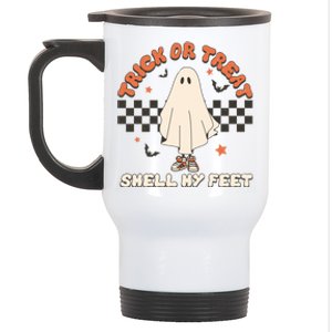 Retro Halloween Trick Or Treat Smell My Feet Meaningful Gift Stainless Steel Travel Mug